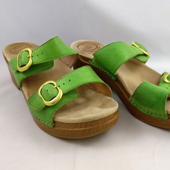 dansko green sandals